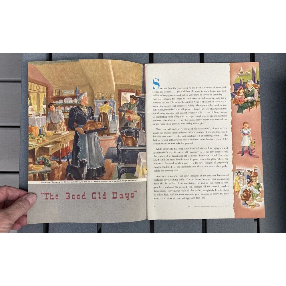 Vintage advertising booklet Your Next Kitchen by Hotpoint design ideas 1944